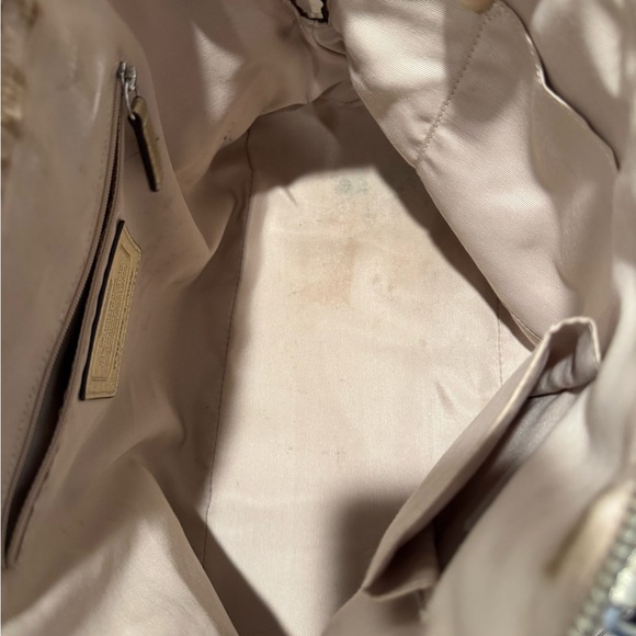 Coach Peyton Signature Cora Domed Satchel Handbag 24606 Gold/Brown! GUC!! - Picture 10 of 12